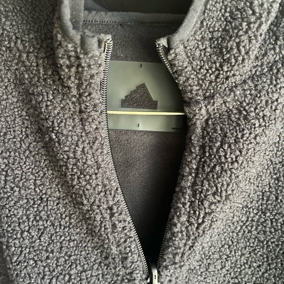 NWT•ADIDAS ORIGINALS•HEAVY DUTY SHERPA FLEECE HOODED COAT•BLACK•XL•STYLE HM2841 - Picture 15 of 16